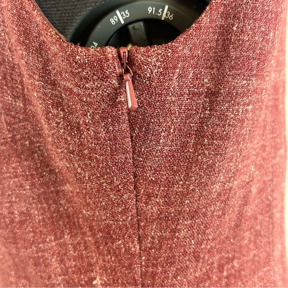 Vintage Heathered Red Linen Dress - Picture 5 of 6